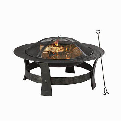 35" BLK RND Fire Pit
