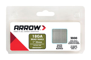 Arrow Fastener BN1816WCS-4 Galvanized Steel Brad Nails, 1 inch x 18 Gauge, 2000-Pack