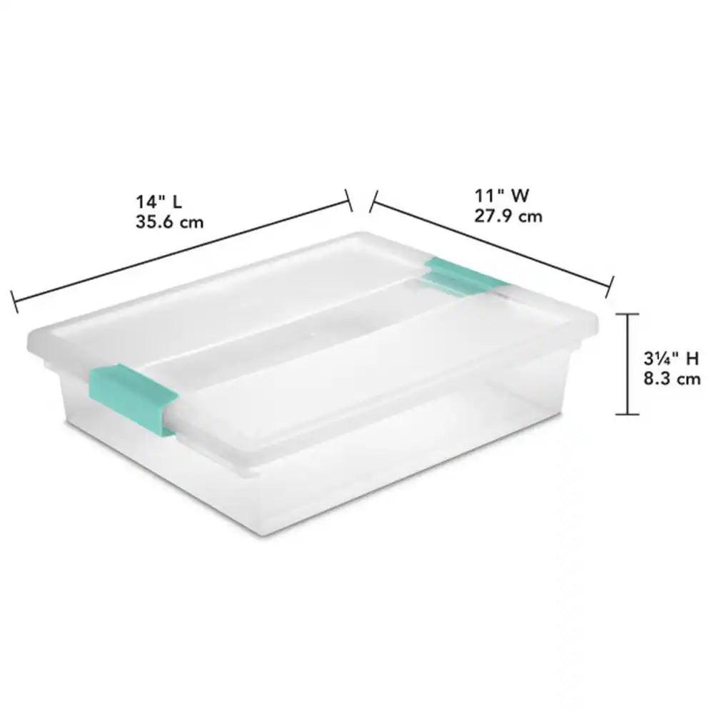 Sterilite 19638606 Clip Storage Box, Polypropylene, Clear