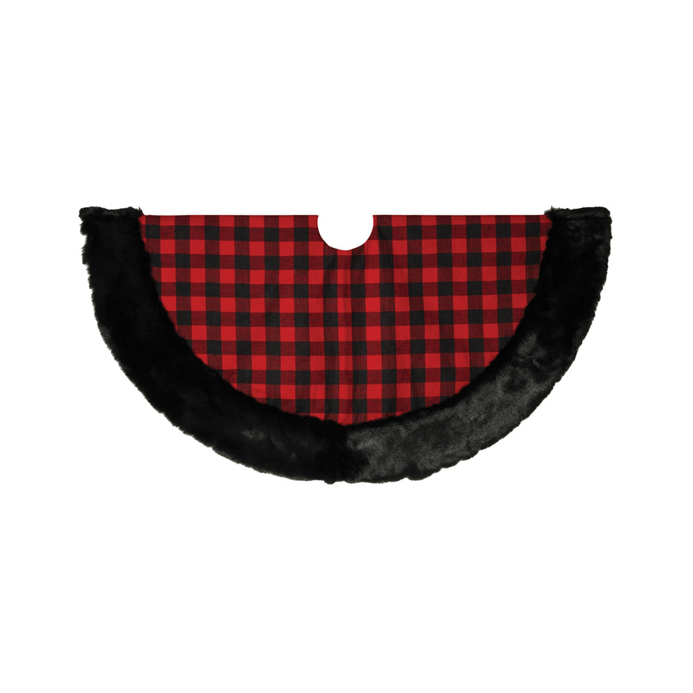 Worldwide Sourcing 2429700 Christmas Tree Skirt, Plaid, 48"
