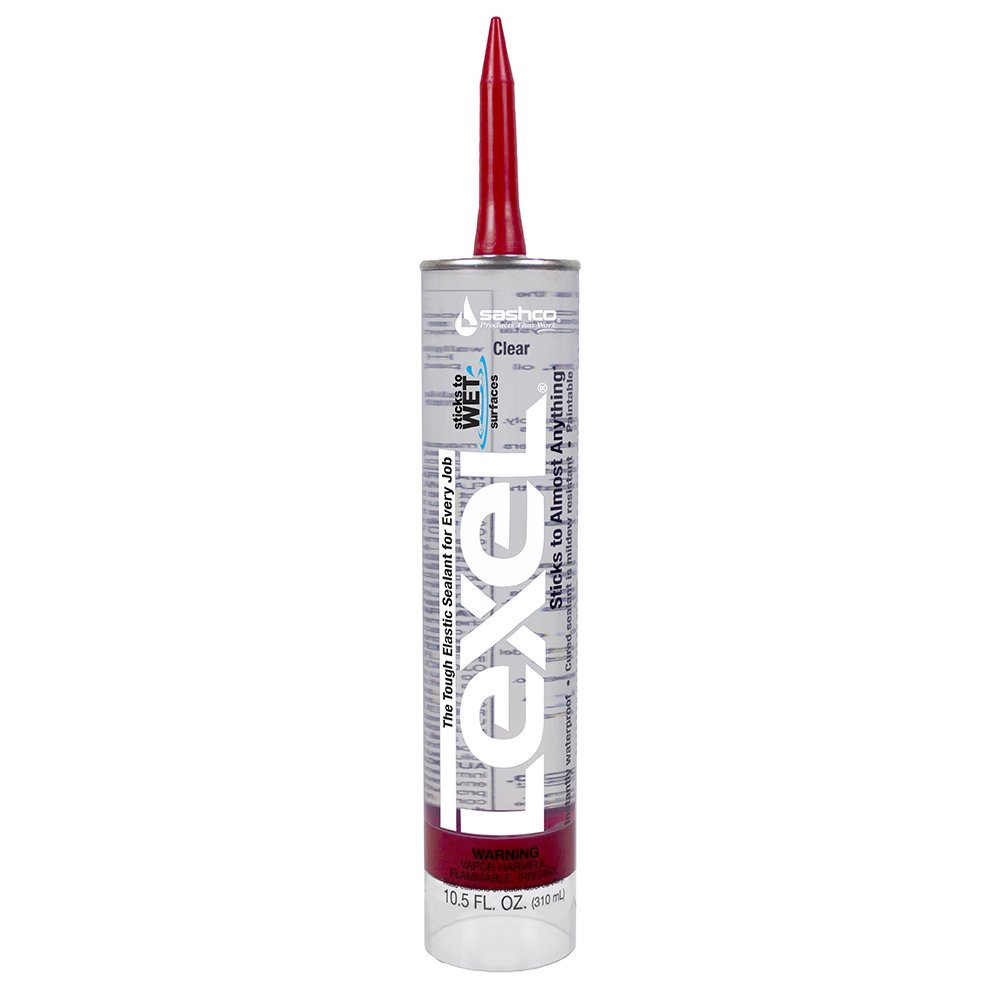 Sashco® 13010 Lexel® Tough Elastic Sealant Caulk, 10.5 Oz, Clear