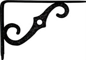 National Hardware® N229-393 Ornamental Shelf Bracket, 5" x 3-1/2", Antique Black