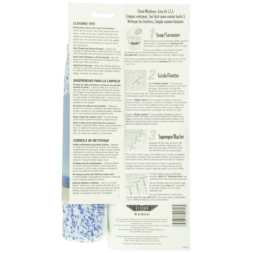 Ettore® 50010 Mighty Window Washer™ Scrubber, 10"