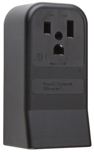 Pass & Seymour 3852CC6 Surface Mount Power Outlet, 2-Pole, 3-Wire, Black