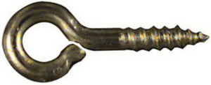 National Hardware® N118-604 Small Screw Eyes, 3/4", Solid Brass, 7-Pack