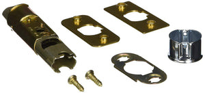 Kwikset 1825-18-CP 6-Way Adjustable Deadlatch, Polished Brass