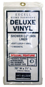 Ex-Cell 1ME-040O0-0699-960 Deluxe Magnetic Shower Liner, Clear, 70" x 71"