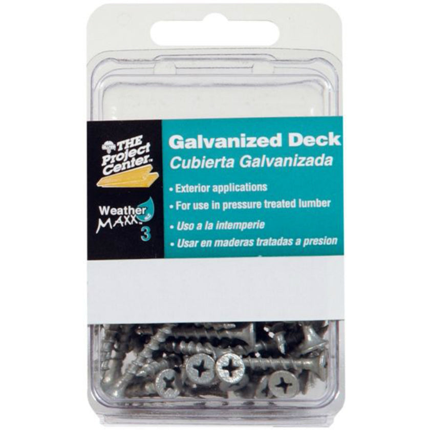 Hillman 40924 Phillips Galvanized Deck Screw, 6 x 1-1/4", 100-Pack