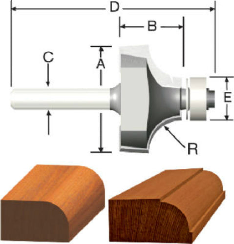 Vermont American® 23132 Carbide Tipped Silver Series Router Bit, 1" OD