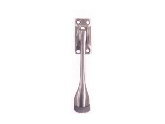 Tell DT100007 Kick Down Type Die Cast Brass Door Holder, 4", Satin Chrome