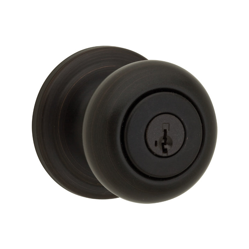 Kwikset® 740J-11P-SMT-CP-K4 Juno Entry Knob Lockset w/ Rekeying, Venetian Bronze