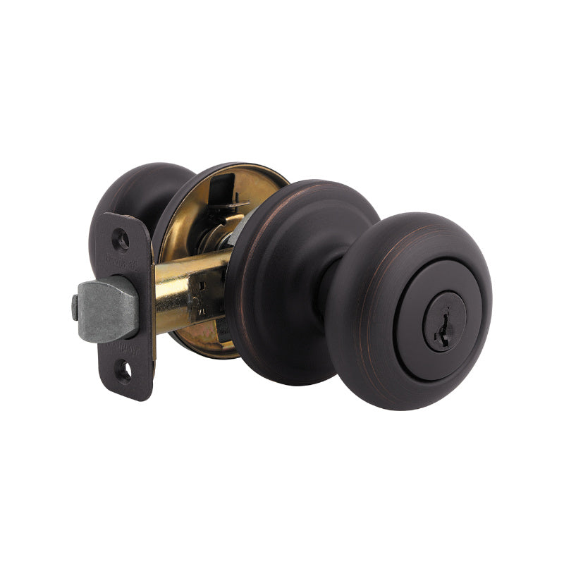 Kwikset® 740J-11P-SMT-CP-K4 Juno Entry Knob Lockset w/ Rekeying, Venetian Bronze