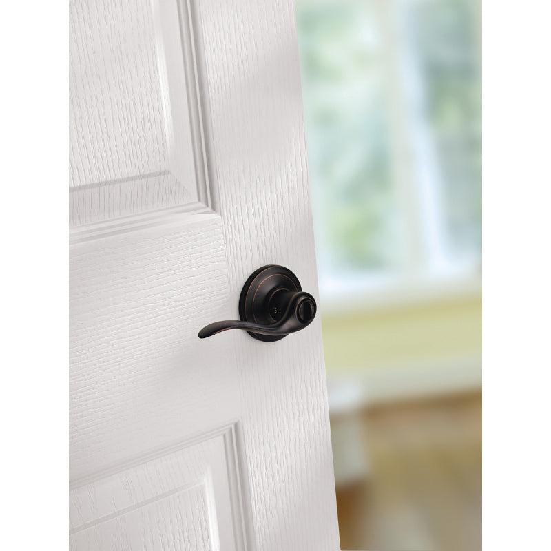 Kwikset® 730TNL-11P-CP Signature Tustin Universal Privacy Lever, Venetian Bronze