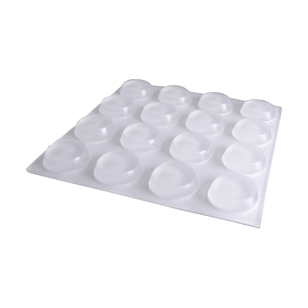 Shepherd Hardware 9967 Self Adhesive Round Vinyl Bumpers, 1/2", Clear, 16-Count