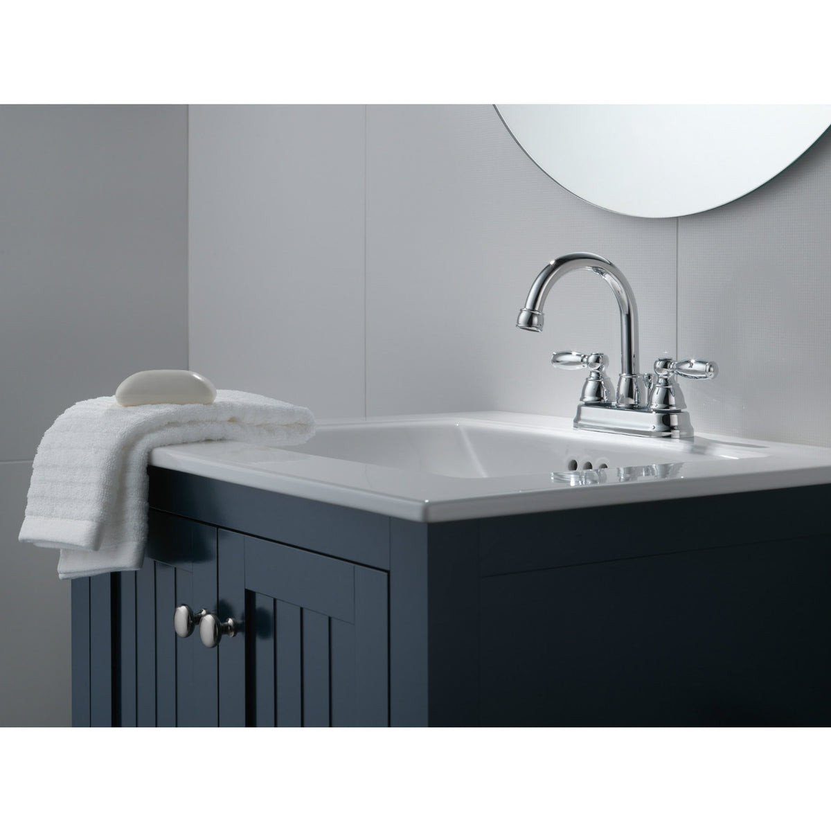 Peerless P299685LF Two Lever Handles Lavatory Faucet, Chrome Finish