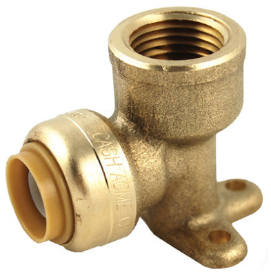 SharkBite® UR334A Lead Free Drop Ear Elbow, 1/2" x 1/2" FNPT