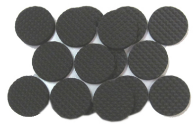 Magic Sliders® 77414 Round Self-Stick Gripper Pad, 1", 16-Pack