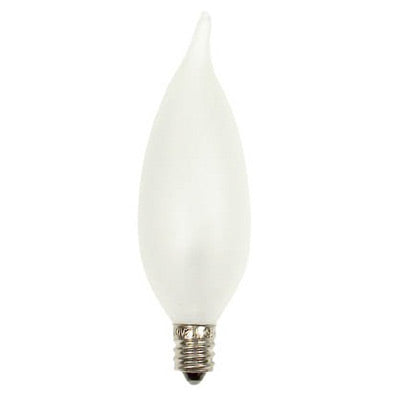 GE Lighting 66105 25W Decorative Candle Bulb, CA10, E12 Candelabra Base, Frosted, 2-Pack