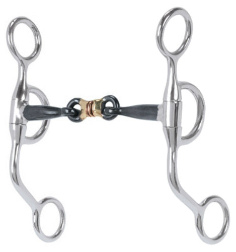 Weaver CA-5880 Professional Argentine Bit, 5" Sweet Iron Three-Piece Mouth