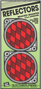 Hy-Ko CDRF-3R Bracketed Nail-On Reflector, 3-1/4", Red, 2-Pack