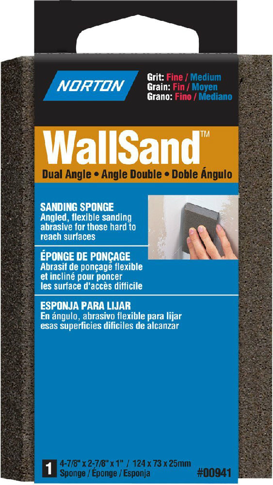 Norton 07660700941 Paint & Drywall Sanding Sponge, 4-7/8" x 2-7/8" x 1"
