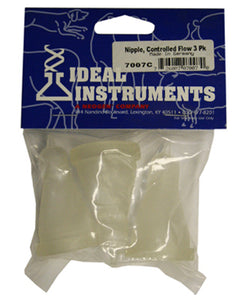 Ideal Instruments 7007 Controlled Flow Lamb Nipples, 3-Pack