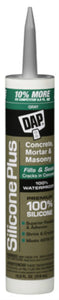 Dap® 08675 Silicone Plus Rubber Concrete & Masonry Sealant, 10.1 Oz, Gray