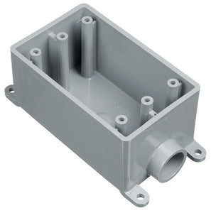 Carlon E980DFN-CTN PVC 1-Gang Field Service End Box, 1/2"