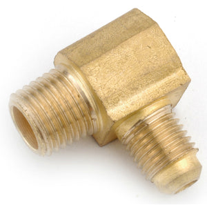Anderson Metals 754049-0402 Lead Free Elbow, Brass, 1/4" Flare x 1/8" MPT