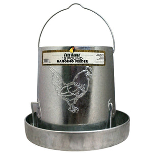 Free Range 1000293 Heavy-Duty Galvanized Hanging Feeder, 15 Lbs