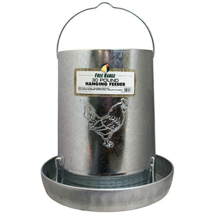 Free Range 1000296 Heavy-Duty Galvanized Hanging Feeder, 30 Lbs