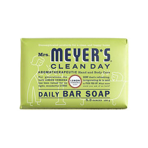 Mrs. Meyer's Clean Day 12165 Daily Bar Soap, 5.3 Oz, Lemon Verbena Scent