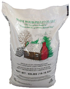 Maine Woods Pellet CABINBAG Premium Wood Pellet Fuel, 40 Lb