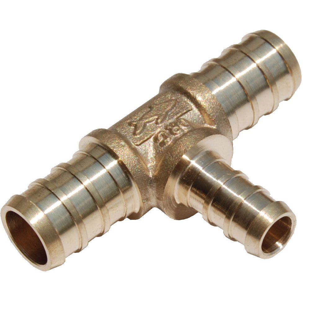 SharkBite® UC363LFA Lead Free Barb PEX 3-Way Reducing Tee, 1/2" x 1/2" x 3/8"