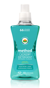 Method 01489 4X Concentrated Laundry Detergent, Beach Sage, 66 Loads, 53.5 Oz
