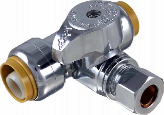 SharkBite® 24984A Service Tee Stop, 1/2" x 1/2" x 3/8"