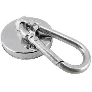 The Magnet Source 07587 Neodymium Magnet with Carabineer Hook, 1.125" Dia