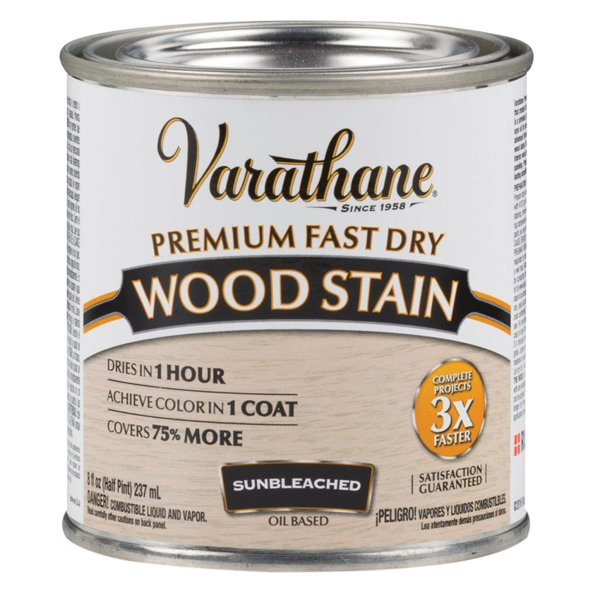 Varathane 262030 Premium Oil-Based Fast Dry Wood Stain, Sun Bleached, 1/2 Pt