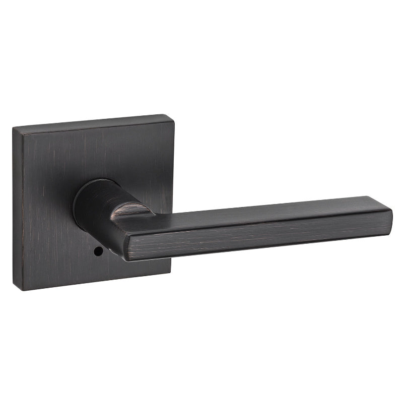Kwikset® 155HFL-SQT-11P-CP Signature Halifax Universal Privacy Lever, Venetian Bronze