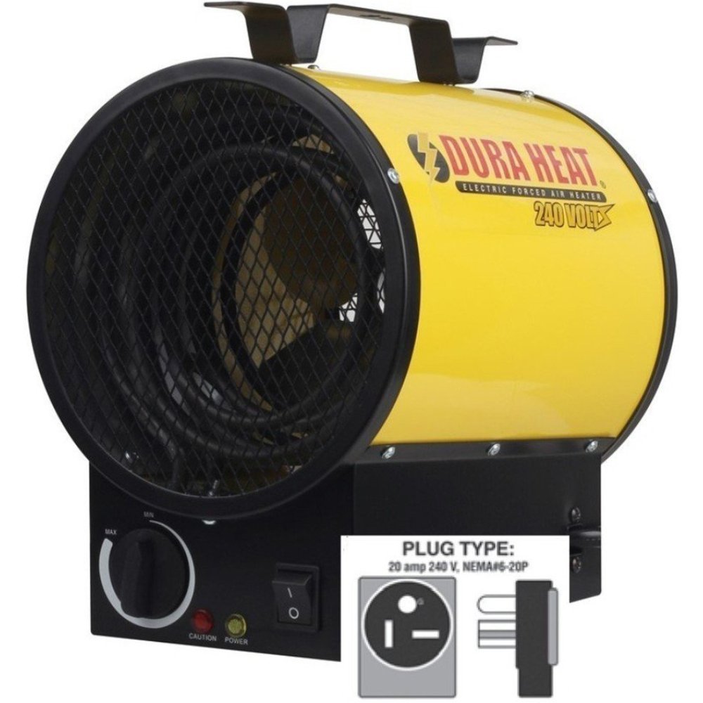 Dura Heat EUH5000 Electric Forced Air Workspace Heater, 5000W, 240V, 17000 BTU