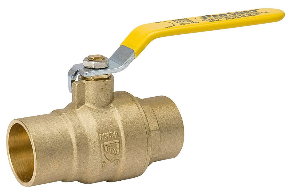 ProLine® 107-857NL Forged Brass Full Port Ball Valve, 1-1/2" CXC