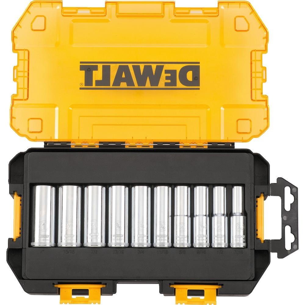 DeWalt® DWMT73814 Deep Socket Set w/ DirectTorque™, 1/2" Drive, 10-Piece