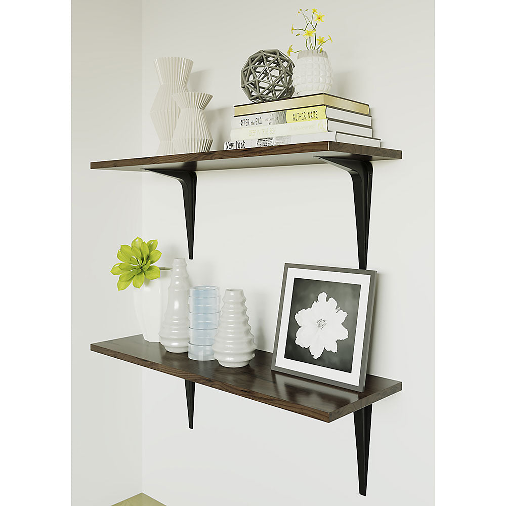 National Hardware® N218-917 Steel Shelf Bracket, Black, 6" x 8"