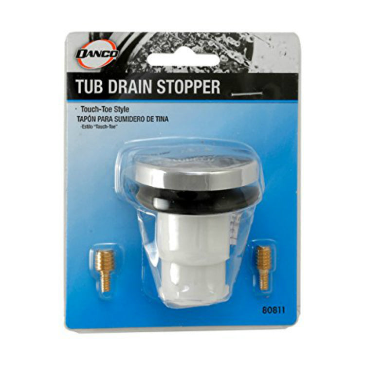 Danco 80811 Universal Touch-Toe Tub Stopper, Plastic, Chrome