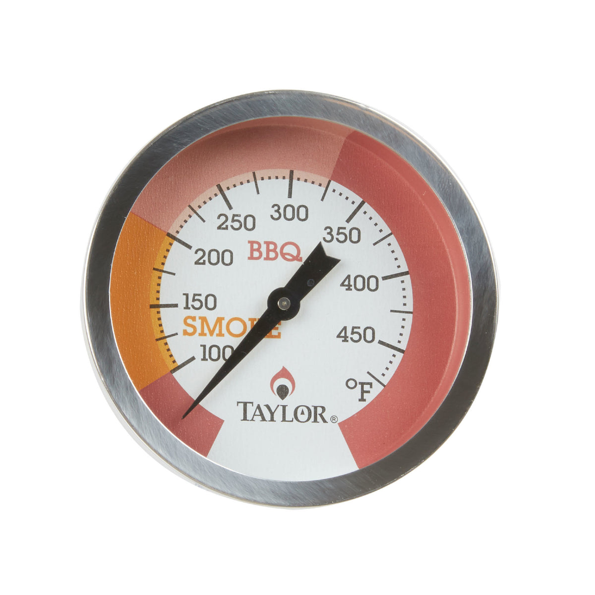 Taylor 814GW Grill/Smoker Thermometer, Stainless Steel Stem