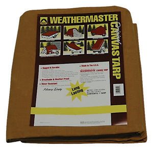 Dize CA1624D Weathermaster 10 Oz Waterproof Cotton Duck Canvas Tarp, 16' x 24'