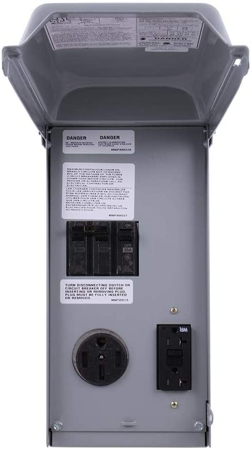 GE GE1LU502SS Unmetered RV Outlet Box, 70 Amp, 120/240 Volt
