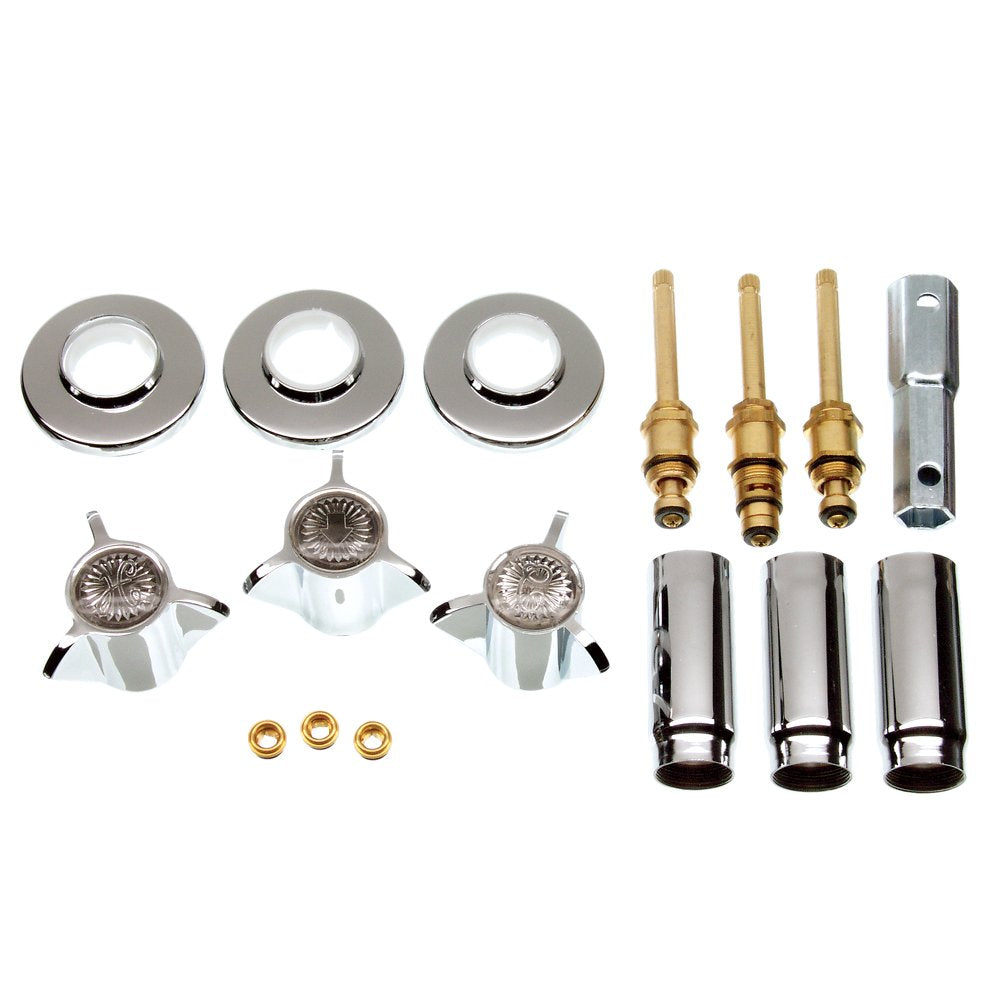 Danco 39620 Tub/Shower 3-Handle Remodeling Trim Kit for Sayco, Chrome