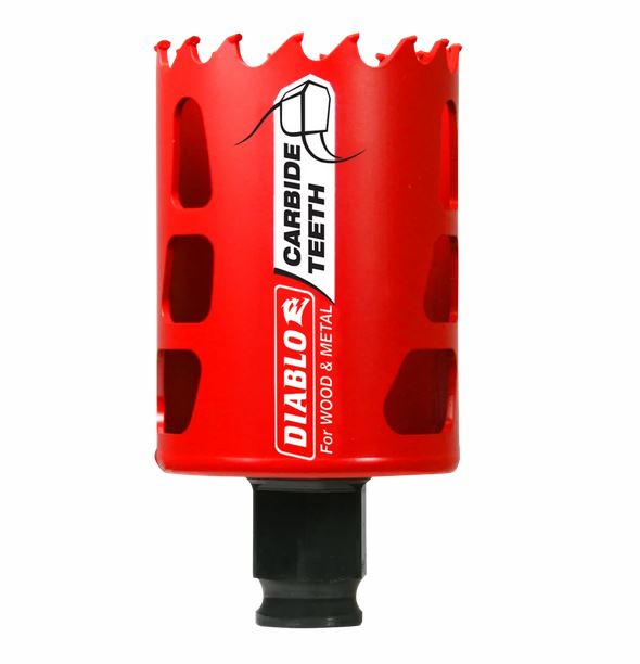 Diablo DHS2125CT Carbide‑Tipped Wood & Metal Holesaw, 2-1/8" Dia.