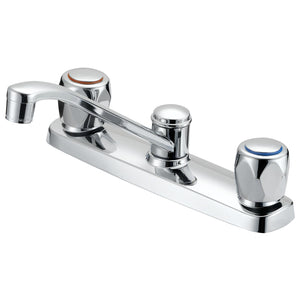 Boston Harbor GU-TQO1235CP-LF Hi-Rise Kitchen Faucet, Two Handle, 8"